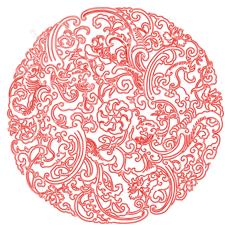 花纹图片,图案元素,剪纸PNG,剪纸元素免抠素材